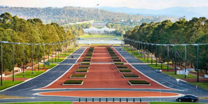 Childcare in Canberra - A view toward Parliament House