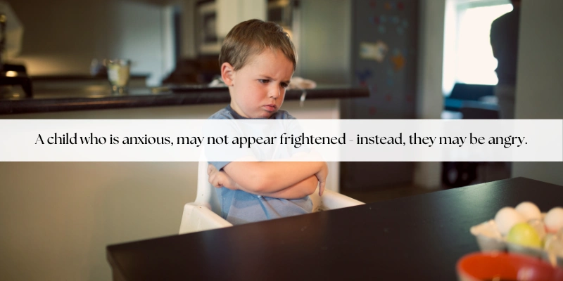 Signs of Anxiety in Young Children - Angry young boy.
